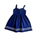 A Navy Sleeveless Dresses from Janie & Jack in size 7Y for girl. (Back View)