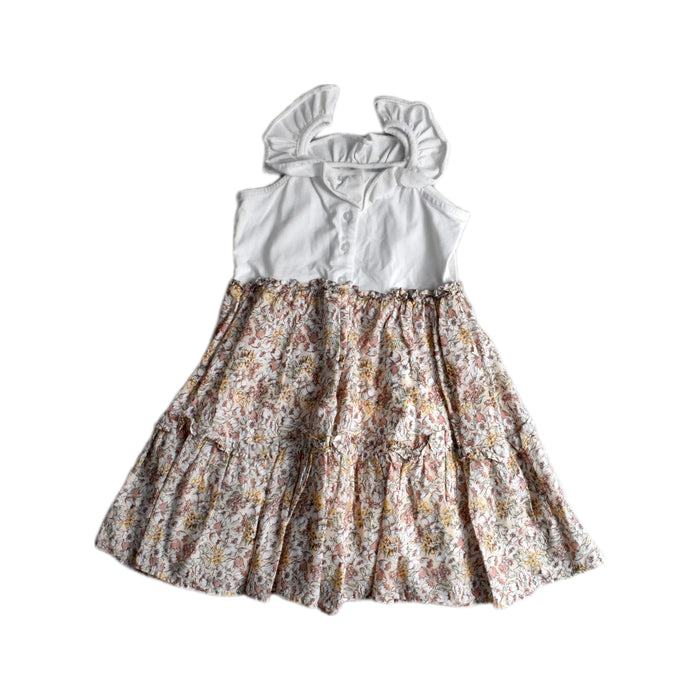 A White Sleeveless Dresses from Janie & Jack in size 7Y for girl. (Back View)