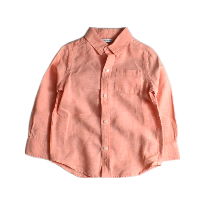 A Peach Long Sleeve Shirts from Janie & Jack in size 2T for boy. (Front View)