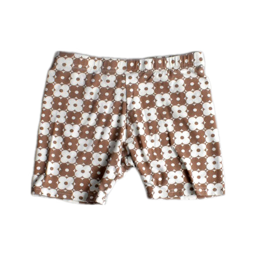 A Brown Active Shorts from Seed in size 5T for girl. (Front View)