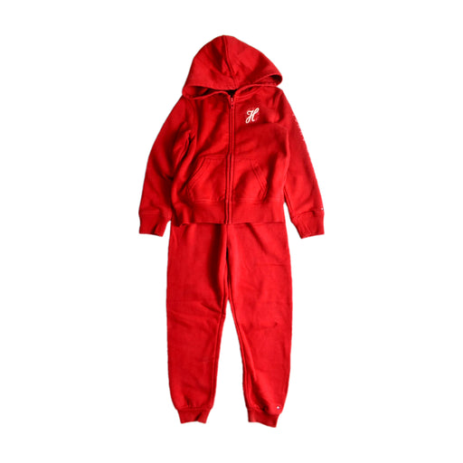 A Red Pants Sets from Tommy Hilfiger in size 6T for girl. (Front View)