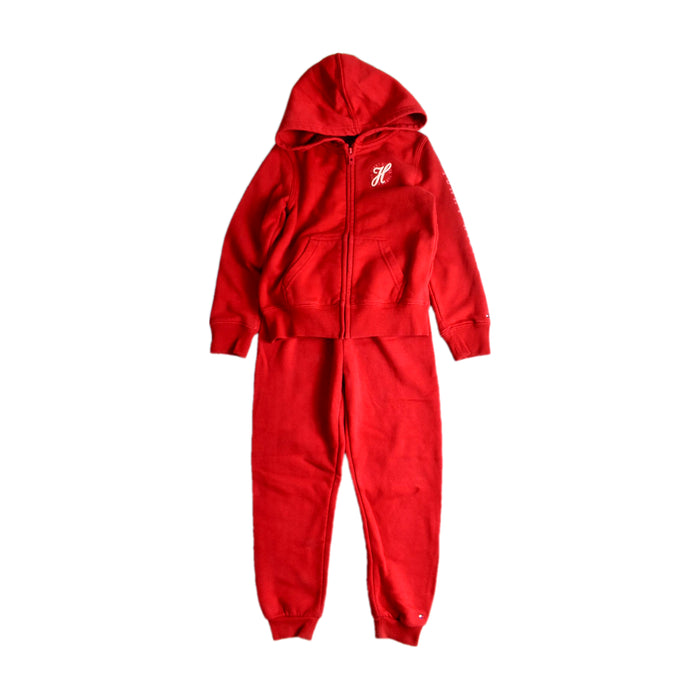 A Red Pants Sets from Tommy Hilfiger in size 6T for girl. (Front View)
