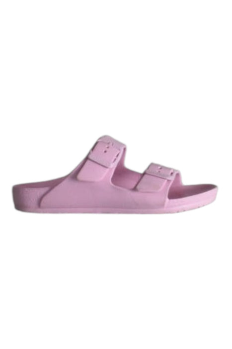 A Pink Sandals from Birkenstock in size 6T for girl. (Front View)