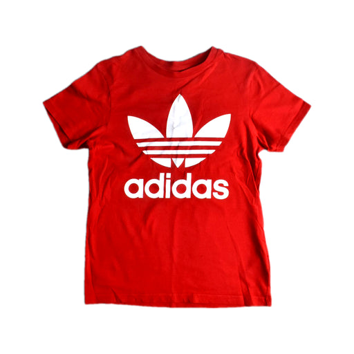 A Red Short Sleeve T Shirts from Adidas in size 11Y for neutral. (Front View)