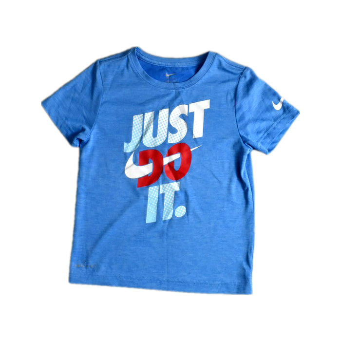 A Blue Short Sleeve T Shirts from Nike in size 7Y for boy. (Front View)