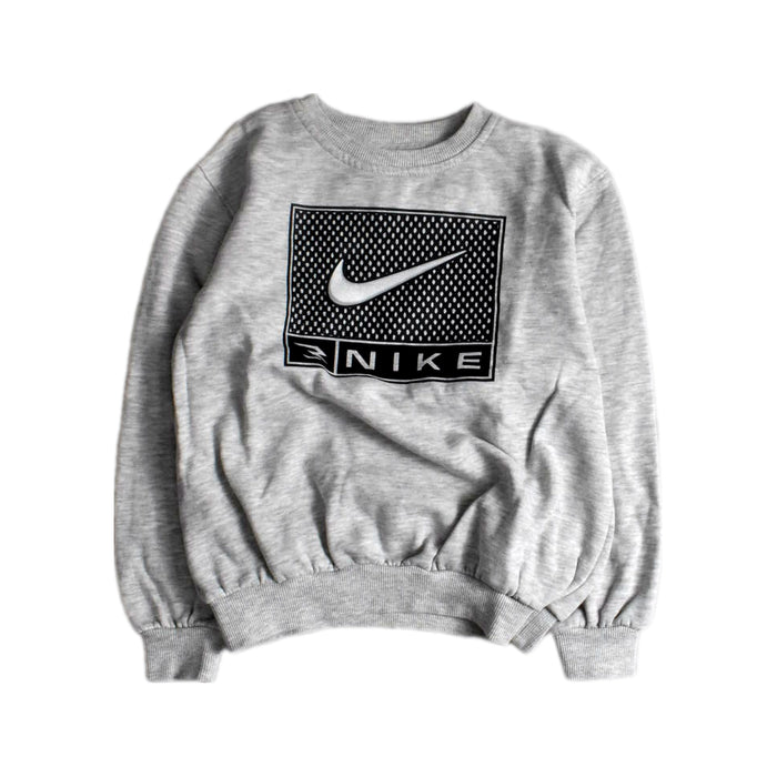 A Grey Crewneck Sweatshirts from Nike in size 8Y for boy. (Front View)