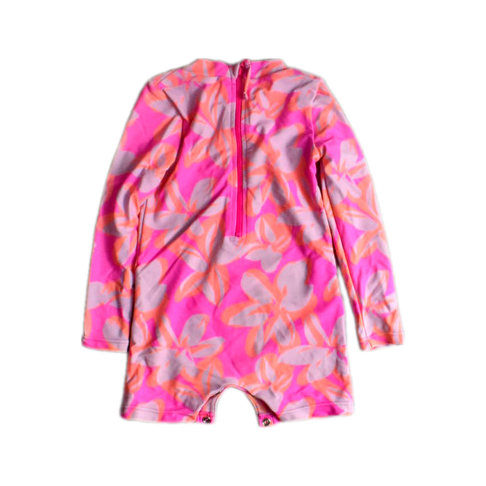 A Pink Rash Guards from Snapper Rock in size 0-3M for girl. (Back View)