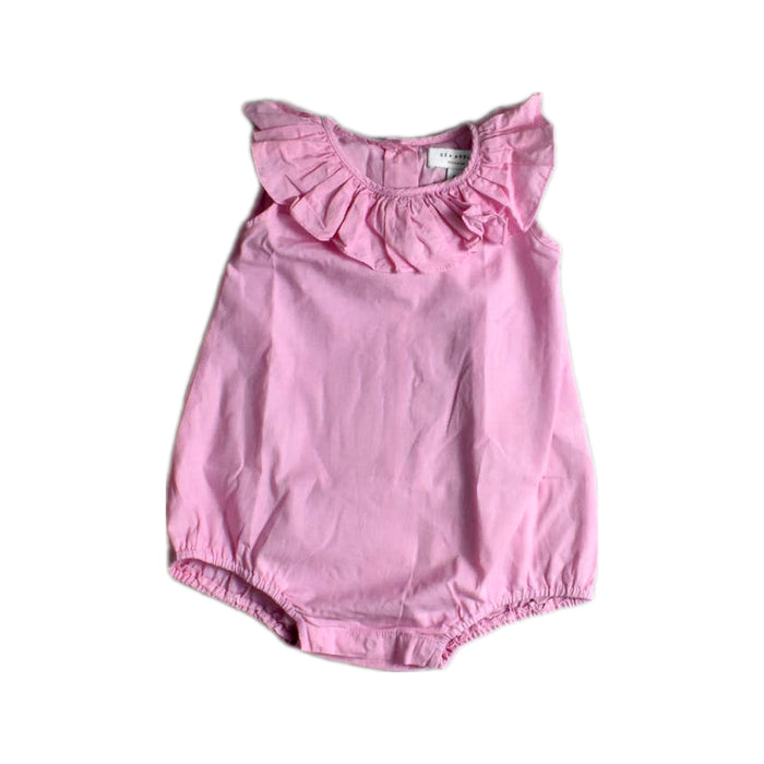 A Pink Short Sleeve Bodysuits from Sea Apple in size 12-18M for girl. (Front View)