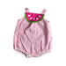 A Pink Sleeveless Rompers from Florence Eiseman in size 12-18M for girl. (Front View)