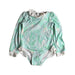A Green Long Sleeve Bodysuits from The Beaufort Bonnet Company in size 2T for girl. (Front View)