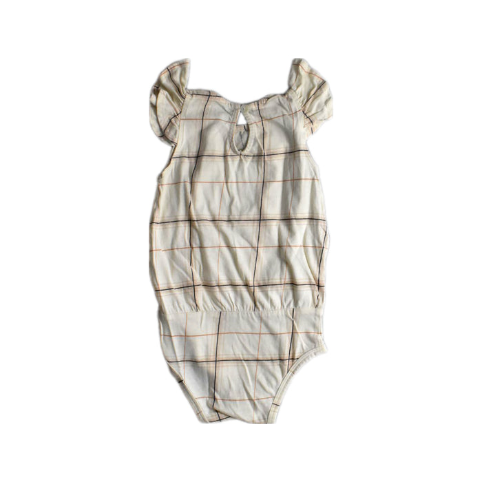 A Beige Sleeveless Bodysuits from Minimalisma in size 6-12M for girl. (Back View)