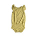 A Yellow Sleeveless Bodysuits from Minimalisma in size 6-12M for girl. (Front View)