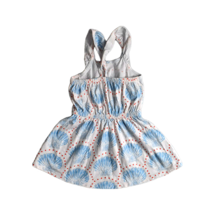 A Blue Sleeveless Dresses from Mothercare in size 18-24M for girl. (Back View)