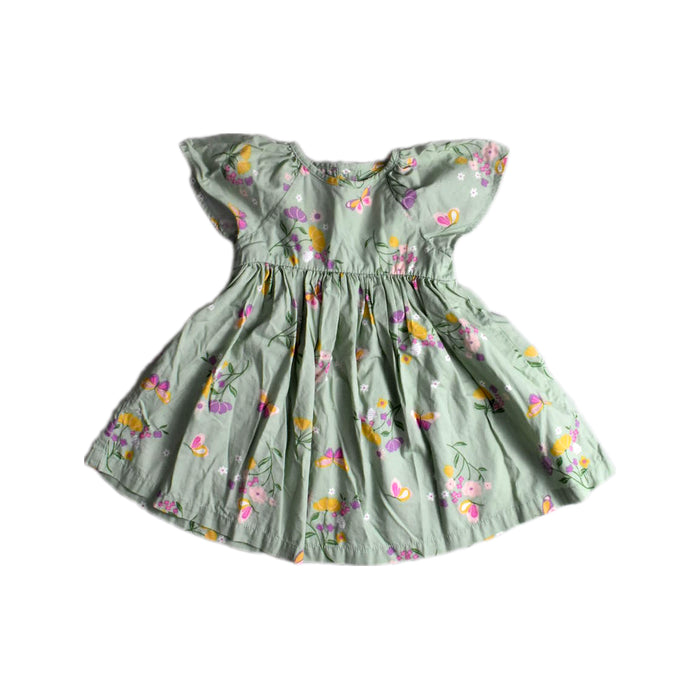 A Green Short Sleeve Dresses from Mothercare in size 12-18M for girl. (Front View)