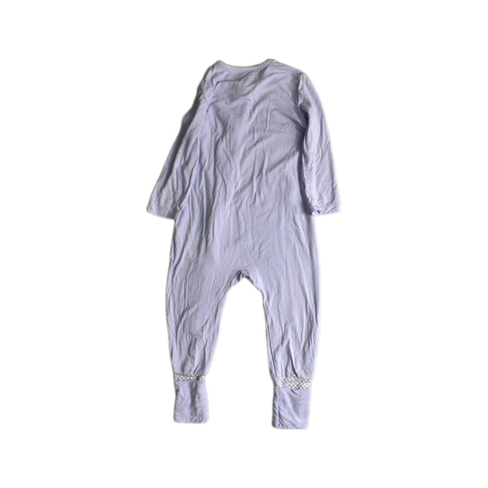 A Purple Onesies from Not Too Big  in size 12-18M for girl. (Back View)