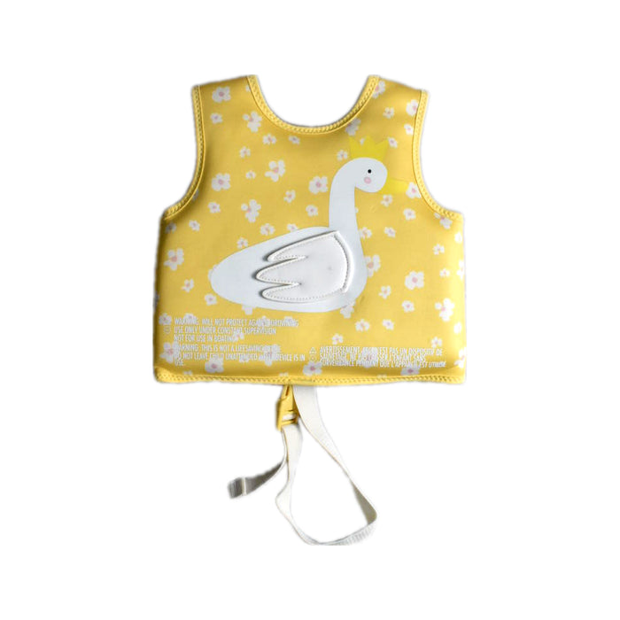 A Yellow Floatsuits from Sunny Life in size 18-24M for neutral. (Back View)