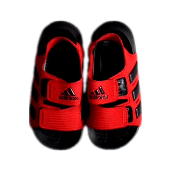 A Red Sandals from Adidas in size 4T for boy. (Back View)