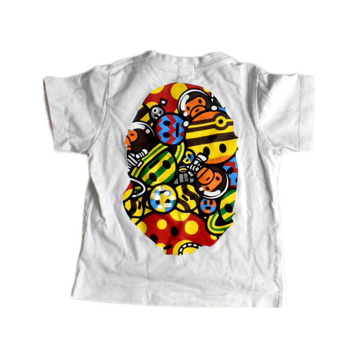 A White Short Sleeve T Shirts from Bape by A Bathing Ape in size 2T for boy. (Back View)