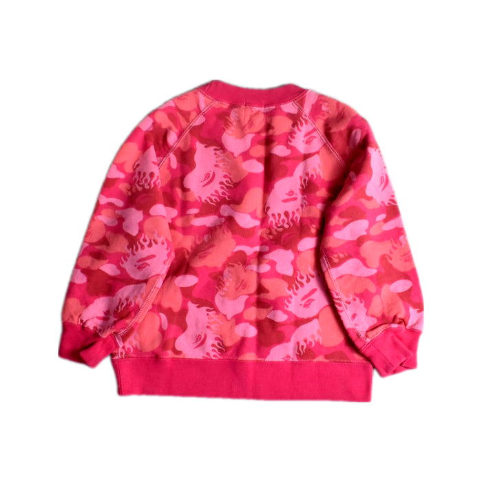 A Pink Crewneck Sweatshirts from Bape by A Bathing Ape in size 2T for girl. (Back View)