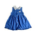 A Blue Sleeveless Dresses from Minkmui in size 4T for girl. (Front View)