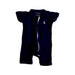 A Navy Short Sleeve Rompers from Raph and Remy in size 0-3M for boy. (Front View)