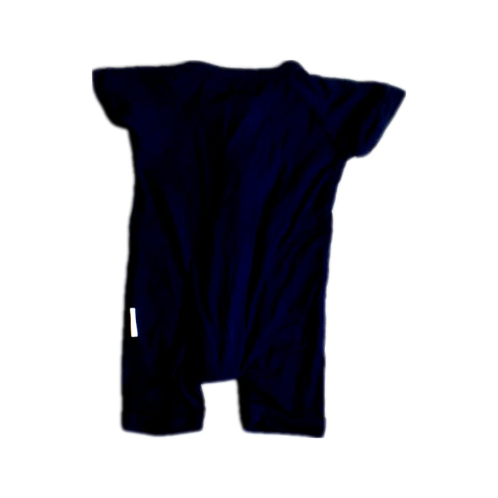 A Navy Short Sleeve Rompers from Raph and Remy in size 0-3M for boy. (Back View)