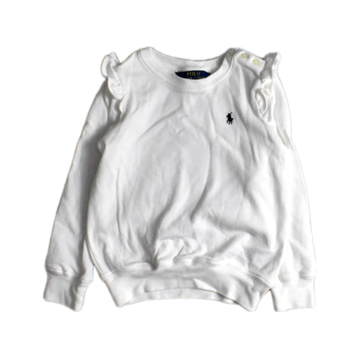 A White Long Sleeve Tops from Polo Ralph Lauren in size 5T for boy. (Front View)