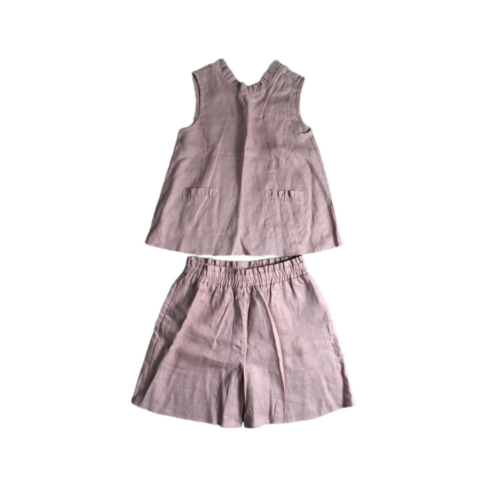 A Pink Shorts Sets from Bochechas in size 12Y for girl. (Front View)