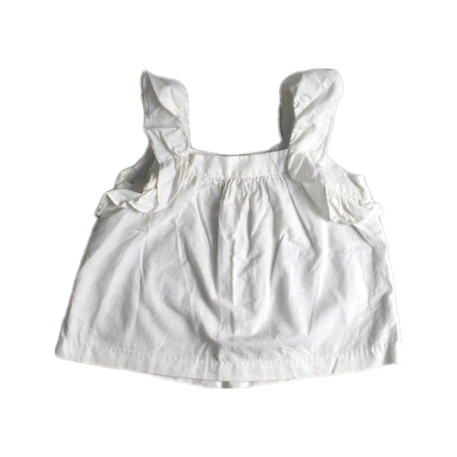 A White Sleeveless Tops from Château de Sable in size 6T for girl. (Front View)