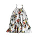 A White Sleeveless Dresses from Genwoo Kids in size 8Y for girl. (Back View)