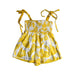 A Yellow Sleeveless Rompers from Zimmermann in size 4T for girl. (Back View)