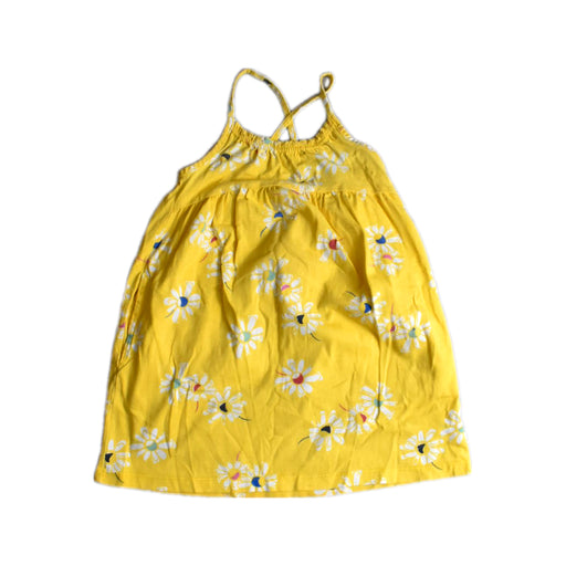 A Yellow Sleeveless Dresses from Hanna Andersson in size 4T for girl. (Front View)