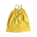 A Yellow Sleeveless Dresses from Hanna Andersson in size 4T for girl. (Front View)