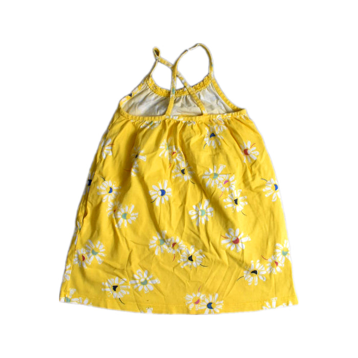 A Yellow Sleeveless Dresses from Hanna Andersson in size 4T for girl. (Back View)