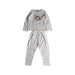 A White Pyjama Sets from Petit Bateau in size 3T for girl. (Front View)