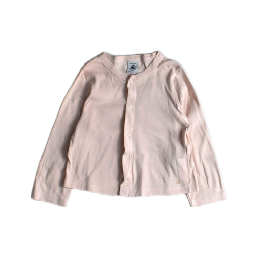 A Pink Cardigans from Petit Bateau in size 3T for girl. (Front View)