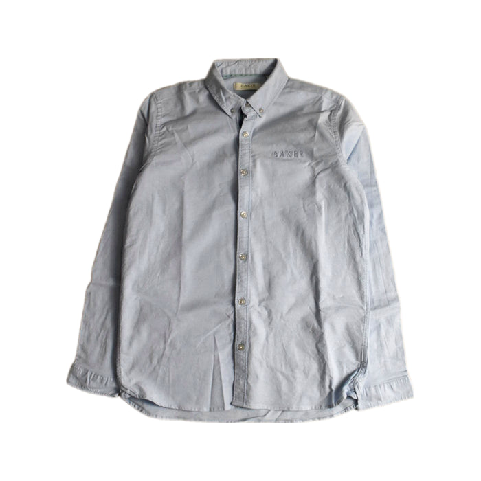 A Blue Long Sleeve Shirts from Baker by Ted Baker in size 12Y for boy. (Front View)