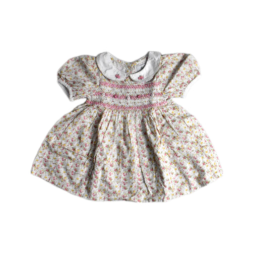 A White Short Sleeve Dresses from bloomB in size 3-6M for girl. (Front View)
