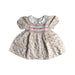A White Short Sleeve Dresses from bloomB in size 3-6M for girl. (Front View)