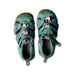 A Blue Sandals from Keen in size 4T for girl. (Back View)