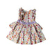 A Multicolour Sleeveless Dresses from Elly in size 3T for girl. (Back View)
