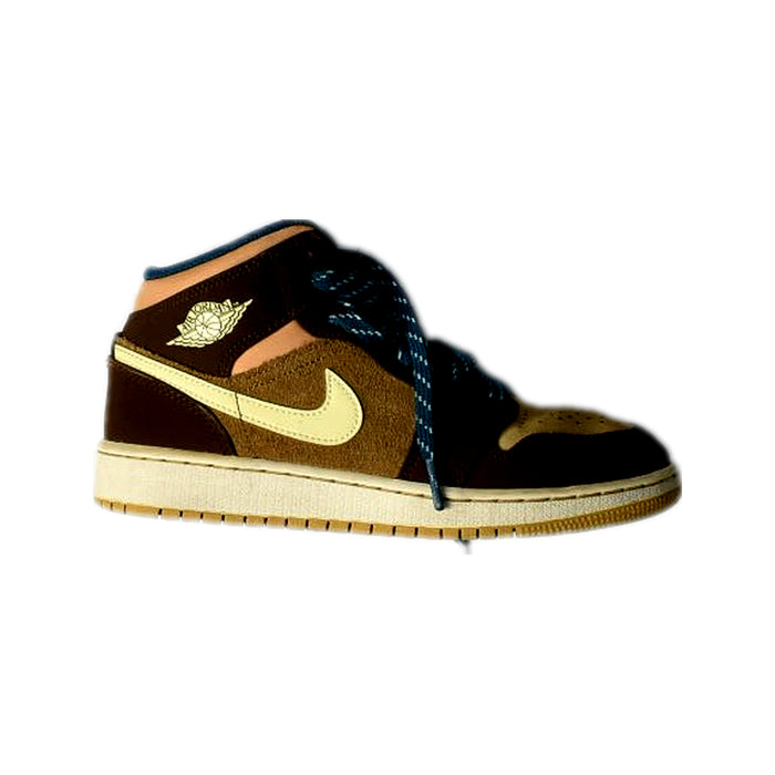 A Brown Sneakers from Nike in size 11Y for boy. (Front View)