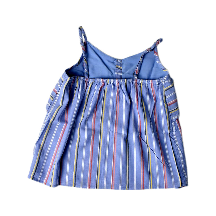 A Blue Sleeveless Tops from Abercrombie  in size 11Y for girl. (Back View)