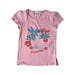 A Pink Short Sleeve T Shirts from Petit Bateau in size 10Y for girl. (Front View)