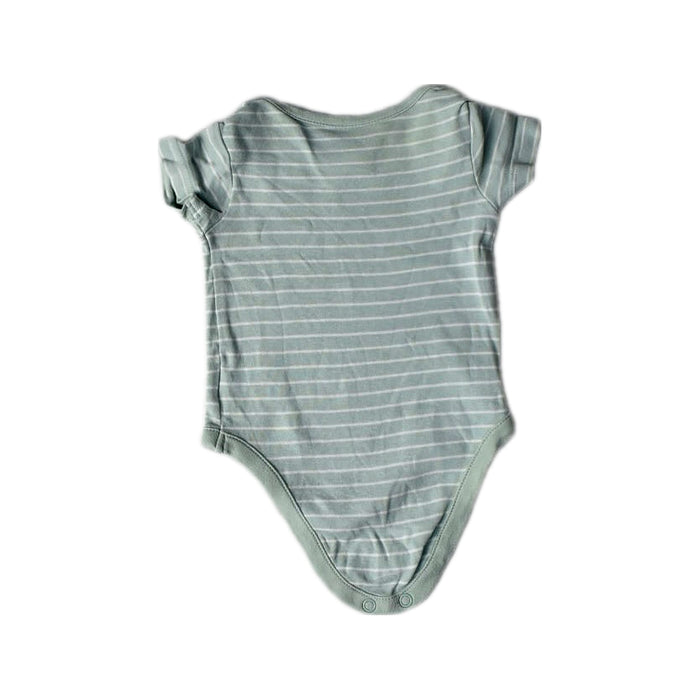 A Green Short Sleeve Bodysuits from Mothercare in size 0-3M for neutral. (Back View)
