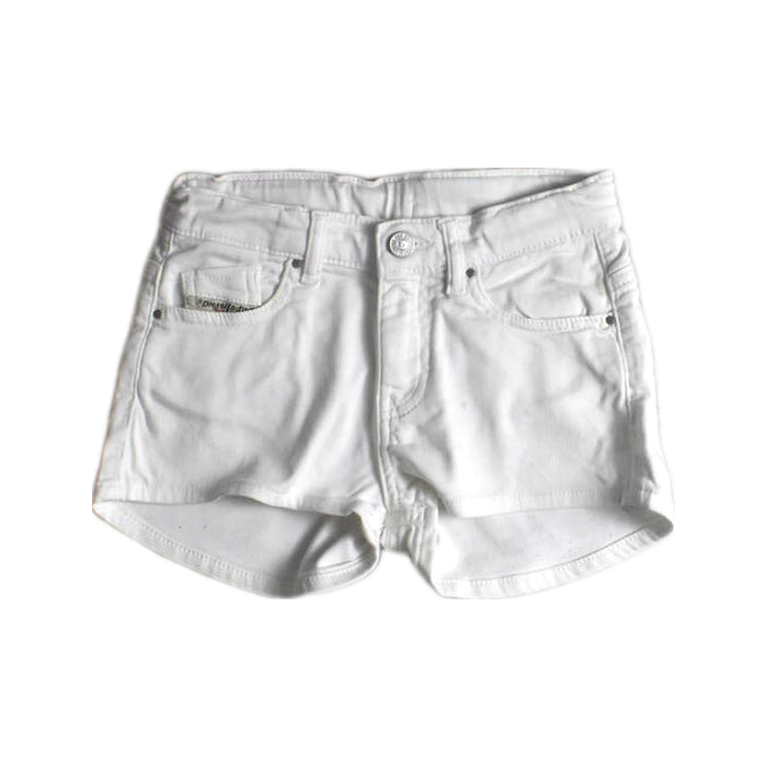 A White Shorts from Diesel in size 8Y for girl. (Front View)