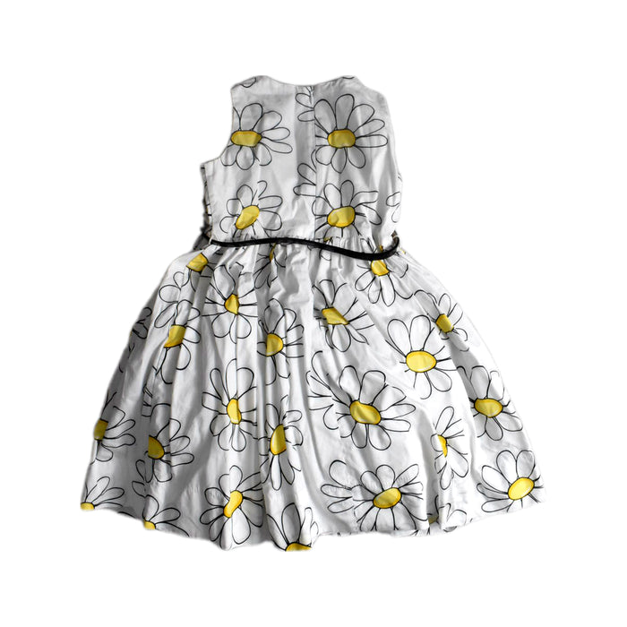 A White Sleeveless Dresses from Monnalisa in size 6T for girl. (Back View)