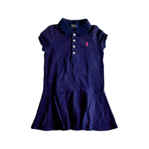 A Navy Short Sleeve Dresses from Polo Ralph Lauren in size 3T for girl. (Front View)