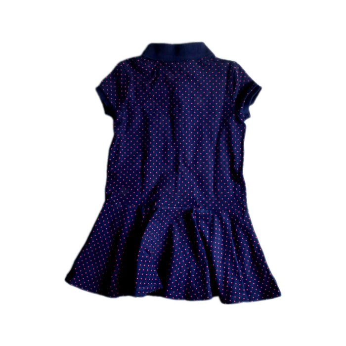 A Navy Short Sleeve Dresses from Polo Ralph Lauren in size 3T for girl. (Back View)