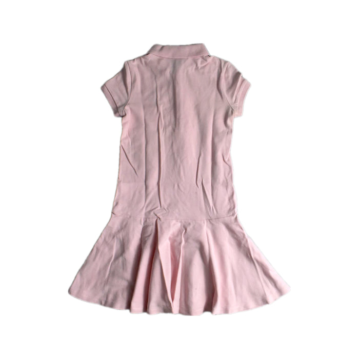 A Pink Short Sleeve Dresses from Polo Ralph Lauren in size 7Y for girl. (Back View)